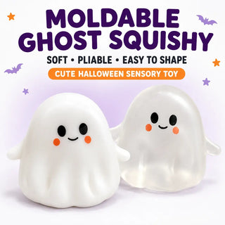 Moldable Halloween Ghost Stress Relief Squeeze Toy: Clear