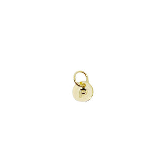 Stamped Micro Initial Letter Charm in 18k Gold Filled