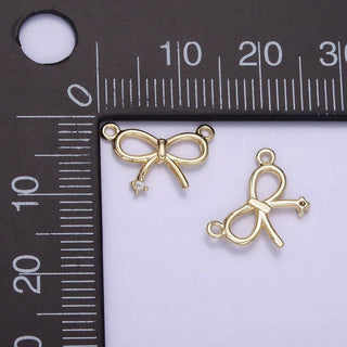 Mini Bow Ribbon CZ Connector