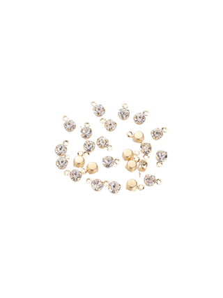Gold Tiny Cubic Zirconia Charm