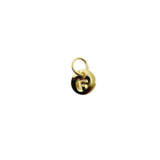 Stamped Micro Initial Letter Charm in 18k Gold Filled
