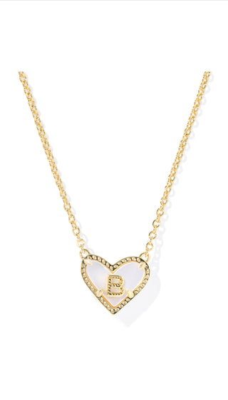 Heart Letter Short Pendant Necklace