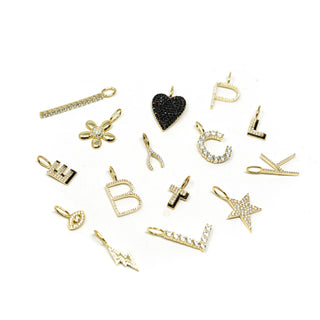 The Sis Kiss - Sleek Initial Gold Charms