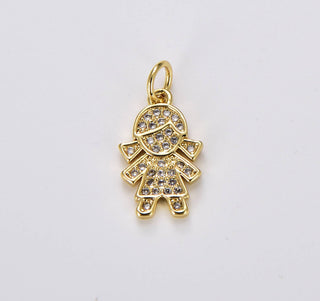 Beads Creation - Boy and Girl Charm Pendant