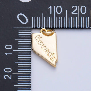 18K Gold Filled Alabama State Charm
