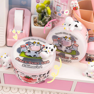 Kawaii Slime Company - Straw-Dairy Cow Signature Dome™ Slime