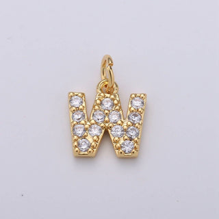14k Gold Filled Micro CZ Initial Letter