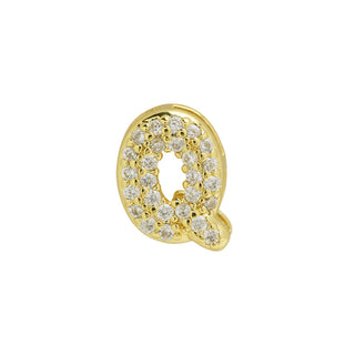 Cz Mini Bubble Initial Custom Word Letter & Number Charms