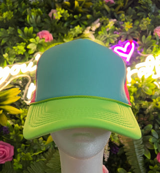 Neon Tri Color Foam Hat