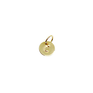 Stamped Micro Initial Letter Charm in 18k Gold Filled