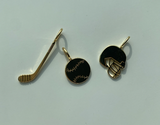 The Sis Kiss - Baseball Charm: Gold