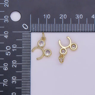 Clear CZ Round Mini Headband Charm