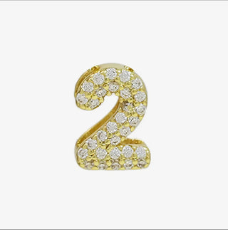 Cz Mini Bubble Initial Custom Word Letter & Number Charms