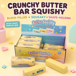 Crunchy Butter Bar Block Squishy Toy: Butter Stick
