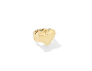 Ari Heart Ring Watch Gold Toned