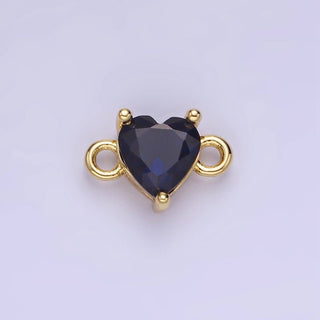 14K Gold Filled 7mm CZ Heart Connector