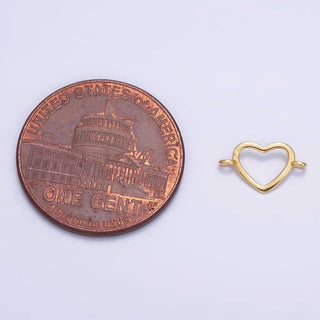 Sterling Silver 7mm Open Heart Connector in Silver