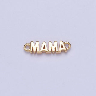 MAMA Script Charm Link Connector in Gold