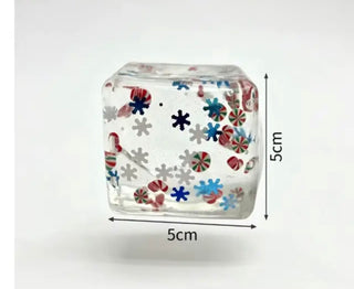 Cube Squishies - Clear Snowflake