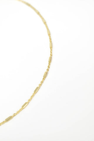 The Sis Kiss - Station Bar Chain (Threader Chain for Charms and Initials): Silver / 16" + 2"