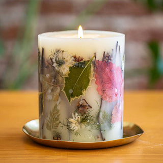 Rosy Rings - Gold Accent & Signature Botanical Candle Plate