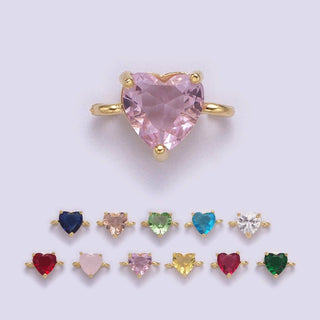Mini Heart Connector Charms