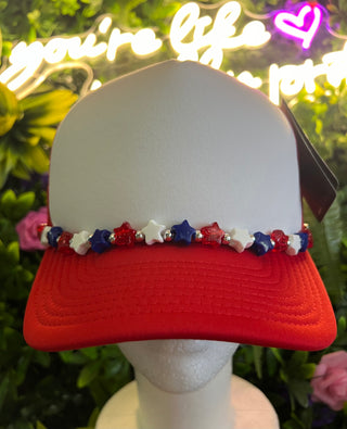 Red White and Blue Star Hat Chain