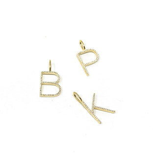 The Sis Kiss - Sleek Initial Gold Charms