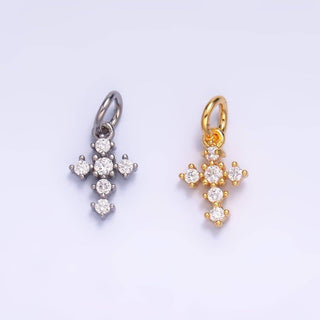 24K Gold Filled Clear CZ Mini Charm in Gold & Silver