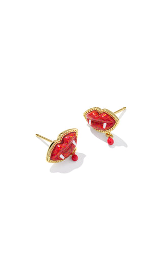 Vampire Gold Stud Earrings
