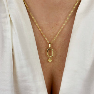 18k Gold Filled CZ Mini Heart Charm