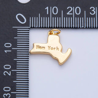 18K Gold Filled Utah State Charm
