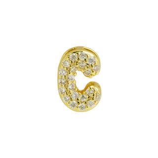 Cz Mini Bubble Initial Custom Word Letter & Number Charms