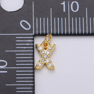 14k Gold Filled Micro CZ Initial Letter
