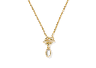 Mini Elisa Gold Toggle Short Pendant Necklace