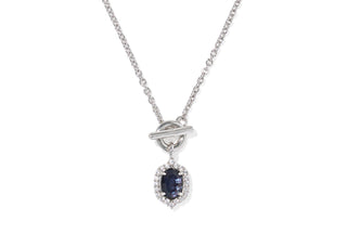 Daphne Crystal Frame Toggle Necklace