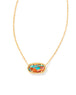 Gold Bronze Veined Turquoise