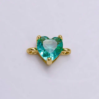 Mini Heart Connector Charms