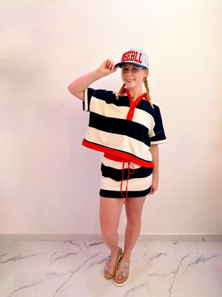 The Americana Rugby Striped Skort