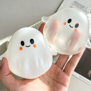 Moldable Halloween Ghost Stress Relief Squeeze Toy: Clear