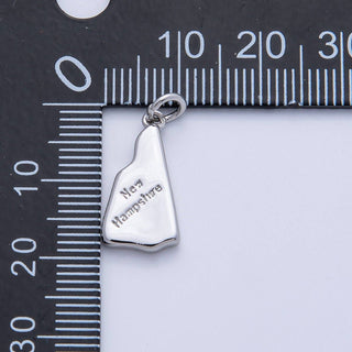 18K Gold Filled Utah State Charm