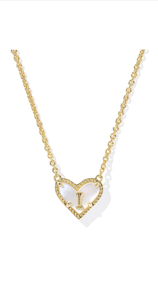Heart Letter Short Pendant Necklace
