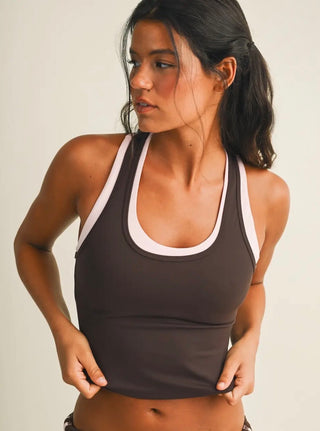 Chocolate Double Layered Tank Top