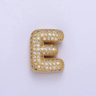 14K Gold Filled 15mm Balloon Bubble Initial Letter