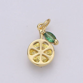 14K Mini Lemon Fruit Charm
