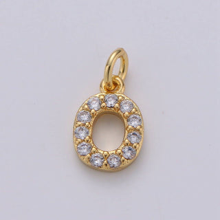 14k Gold Filled Micro CZ Initial Letter