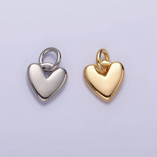 16K Gold Filled Heart Mini Charm in Gold & Silver