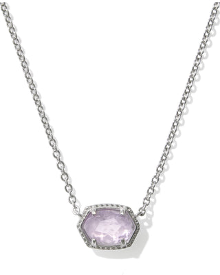 Daphne Frame Silver Short Pendant Necklace