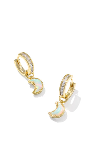 Moon Gold Convertible Huggie Earrings