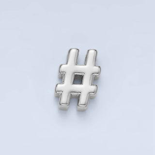 24K Gold Filled "#" Number Sign in Gold